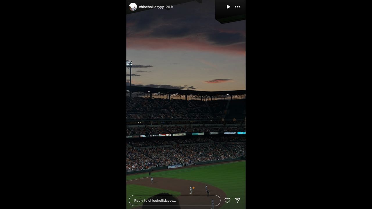Screenshot of Chloe Holliday's Instagram story (Image from - Instagram.com/@chloehollidayyy IG Stories)